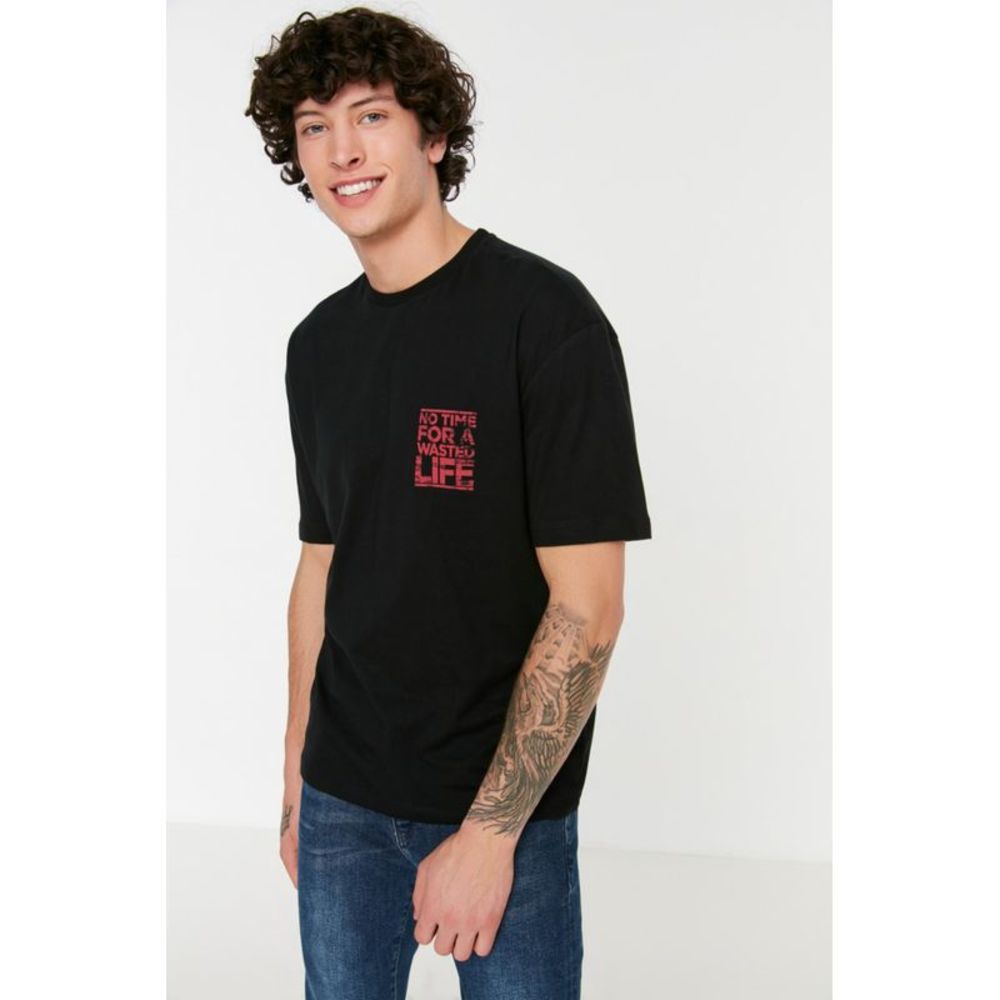 NWT Trendyol Men Relaxed fit Crew neck Knit T-Shirt